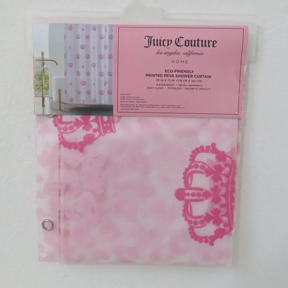 (#124) Juicy Couture Printed PEVA Shower Curtain Bathroom 70